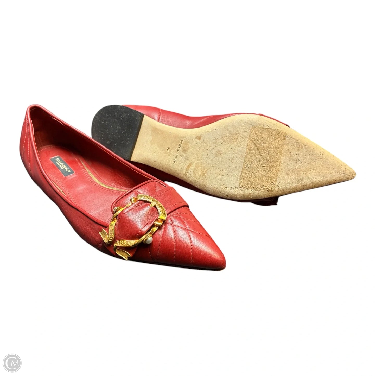 Shoes Luxury Designer By Dolce And Gabbana In Red, Size: 8