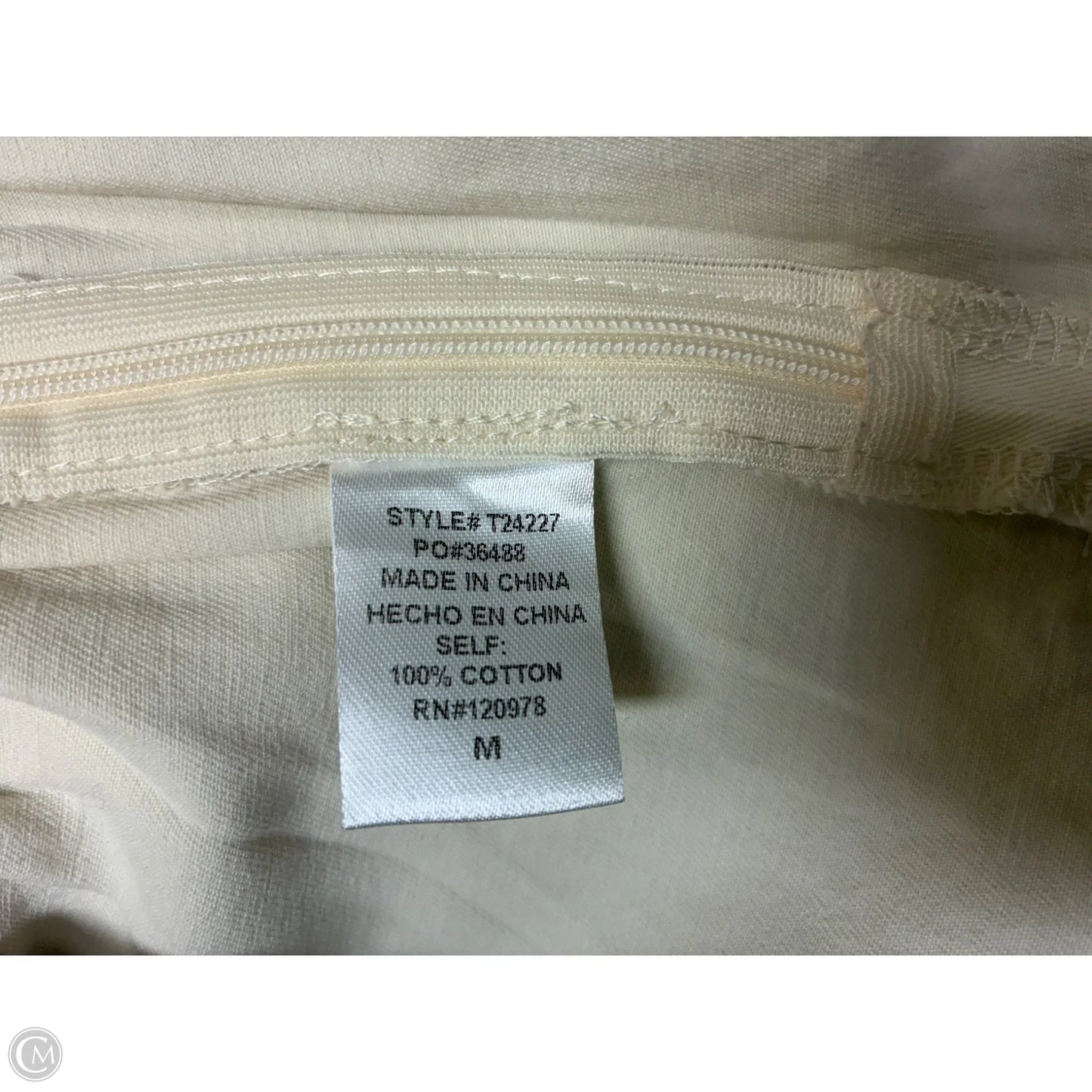 Blouse Short Sleeve By Entro In Beige, Size: M