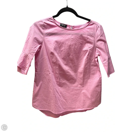 Blouse Short Sleeve By Jones New York In Pink, Size: S