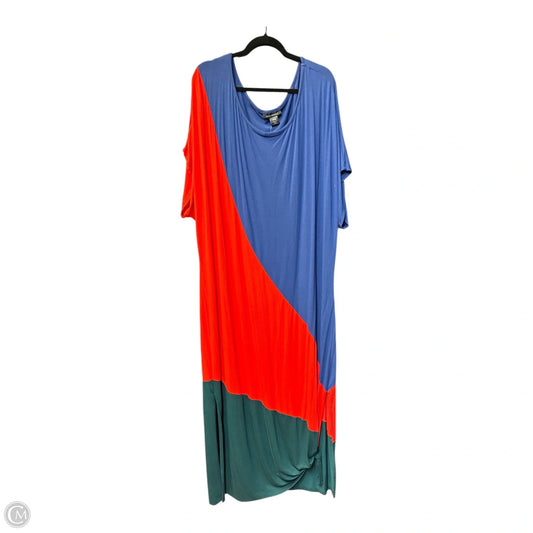 Dress Casual Maxi By Ashley Stewart In Blue & Red, Size: 24