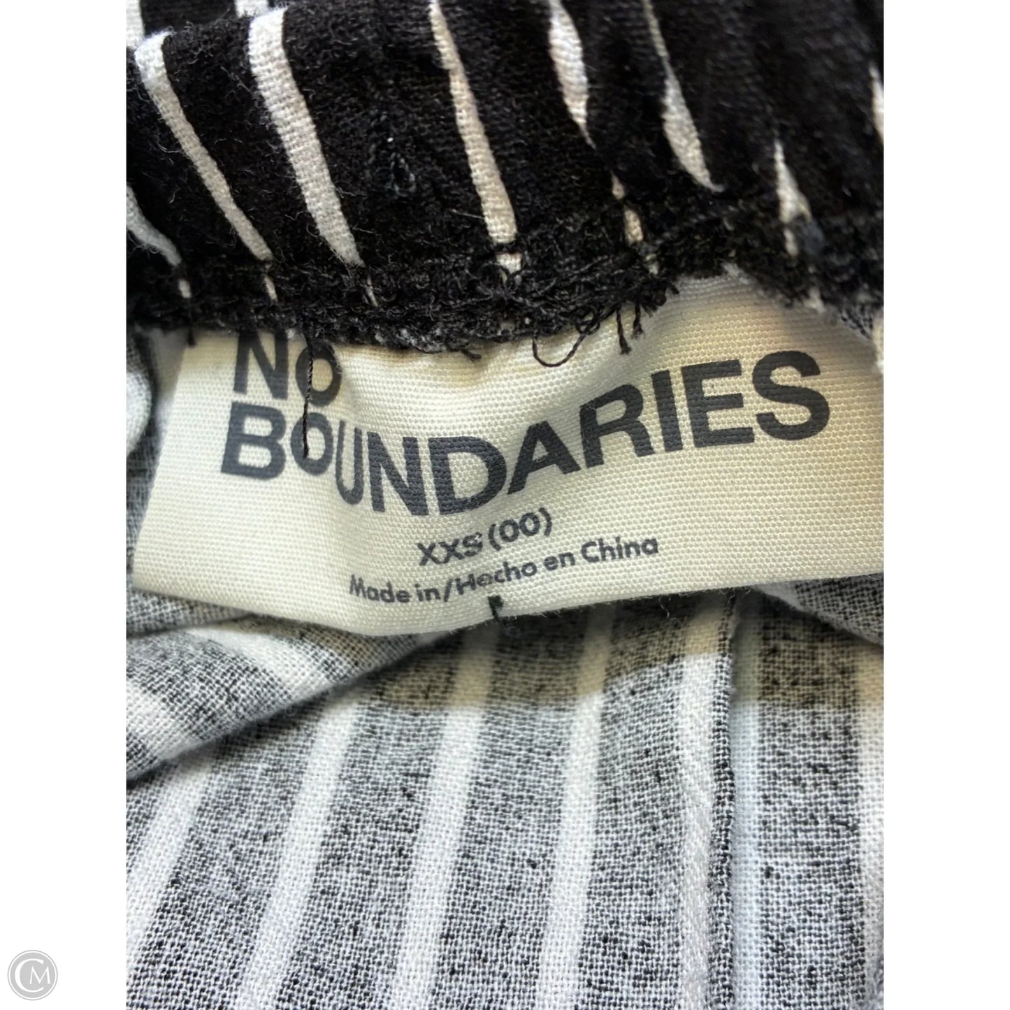Pants Lounge By No Boundaries In Black & White, Size: Xxs