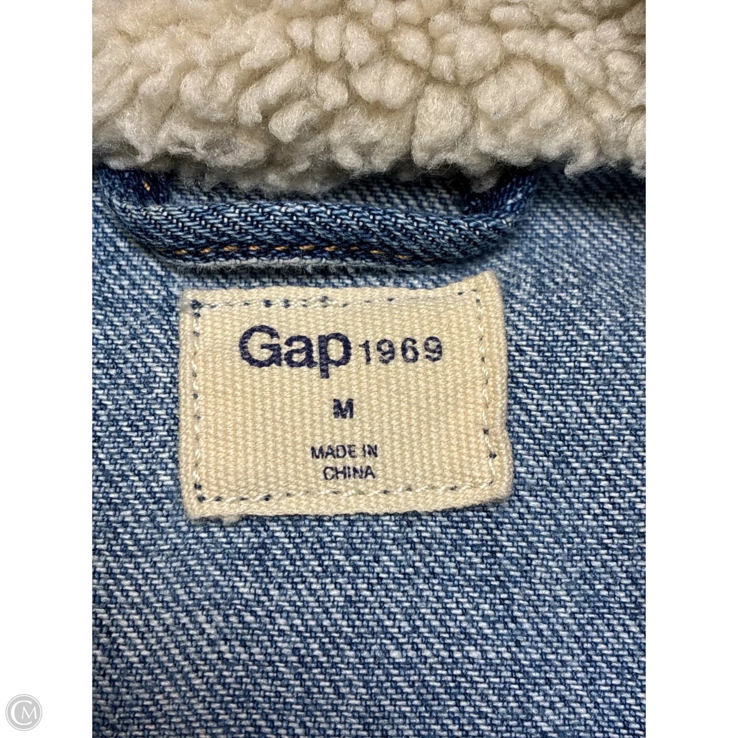 Jacket Denim By Gap In Blue, Size: M