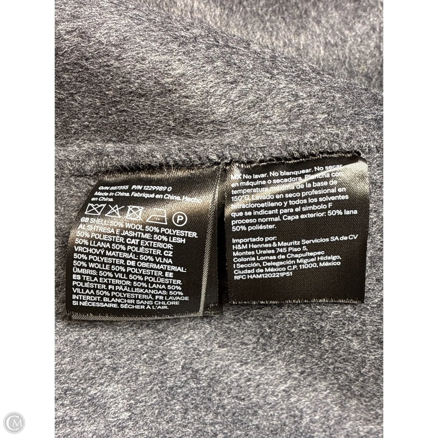 Coat Other By H&m In Grey, Size: L