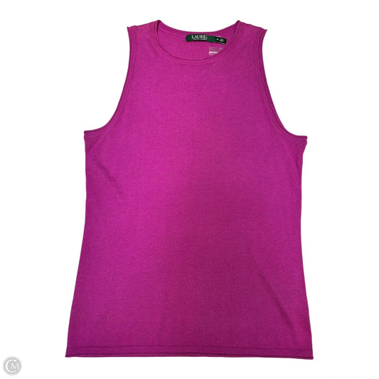 Top Sleeveless Basic By Lauren By Ralph Lauren In Pink, Size: M