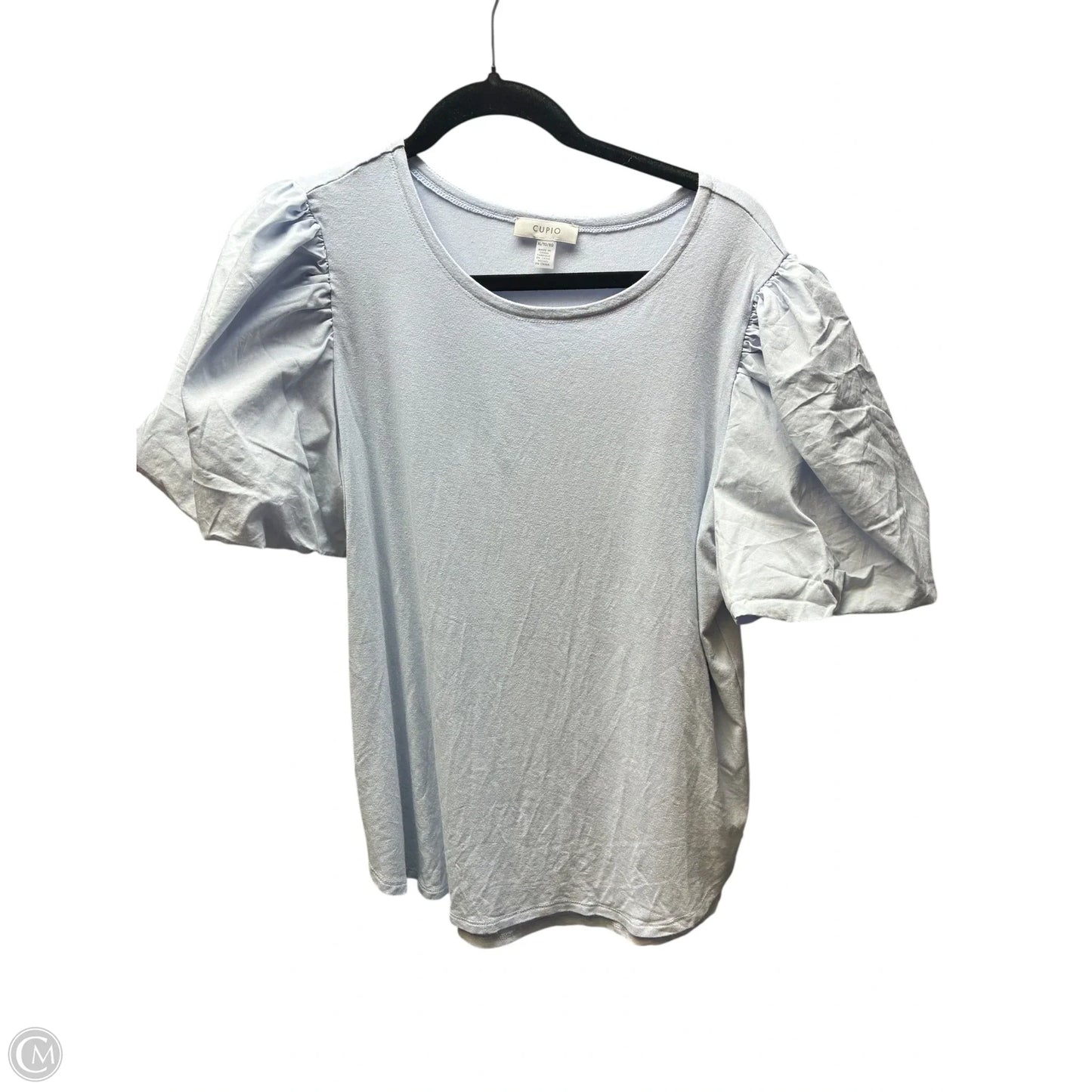 Top Short Sleeve Basic By Cupio In Grey, Size: Xl
