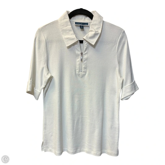 Top Short Sleeve Basic By Karen Scott In White, Size: M