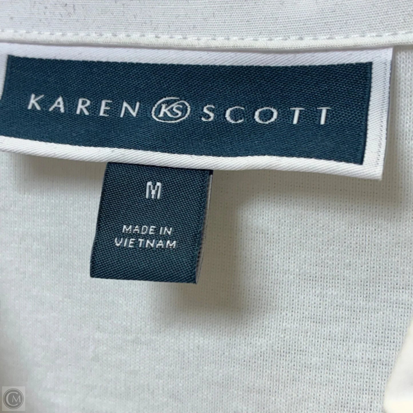 Top Short Sleeve Basic By Karen Scott In White, Size: M