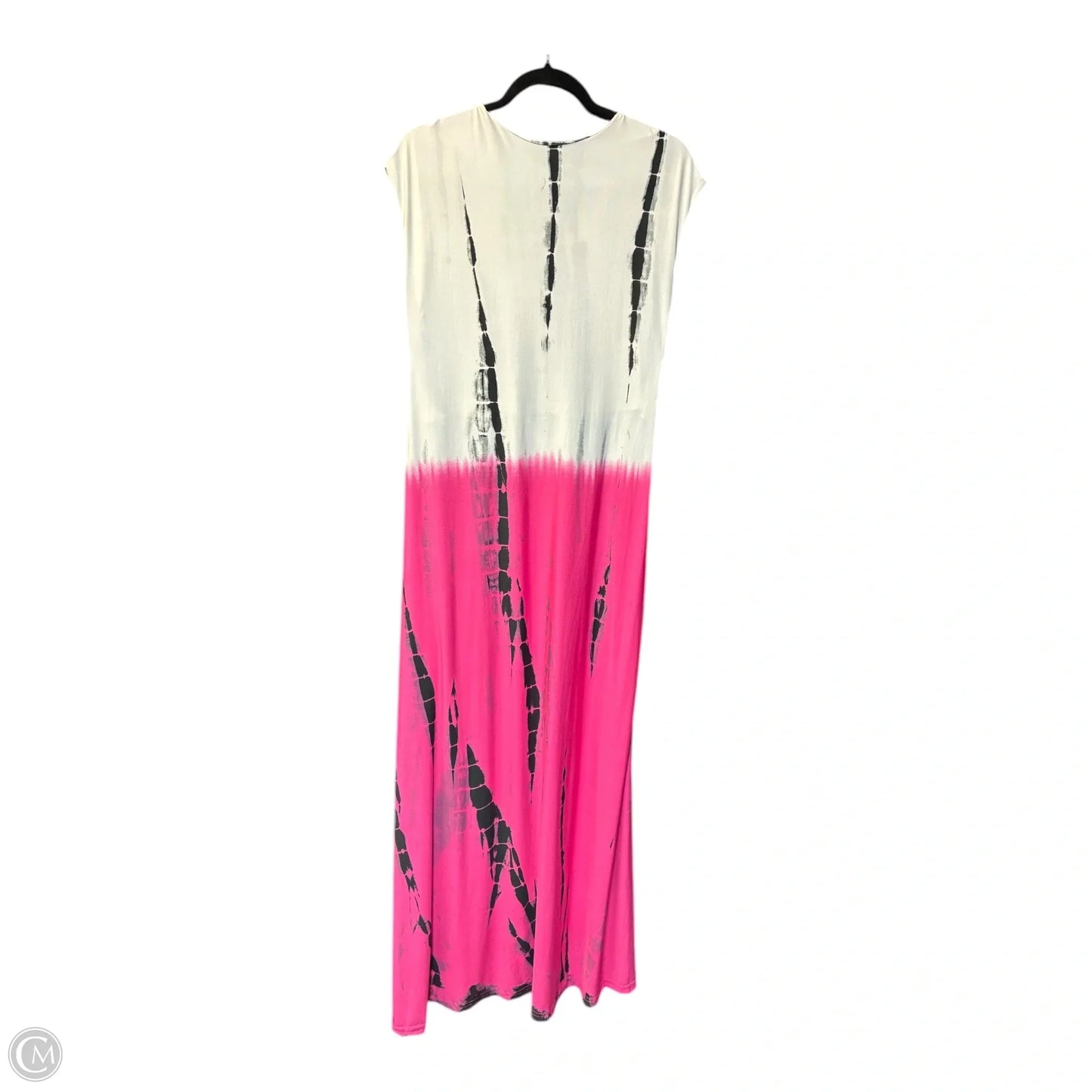 Dress Casual Maxi By Venus In Pink & White, Size: L