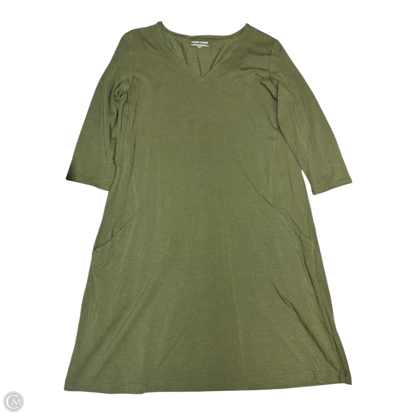 Dress Casual Short By Eileen Fisher In Green, Size: Xs
