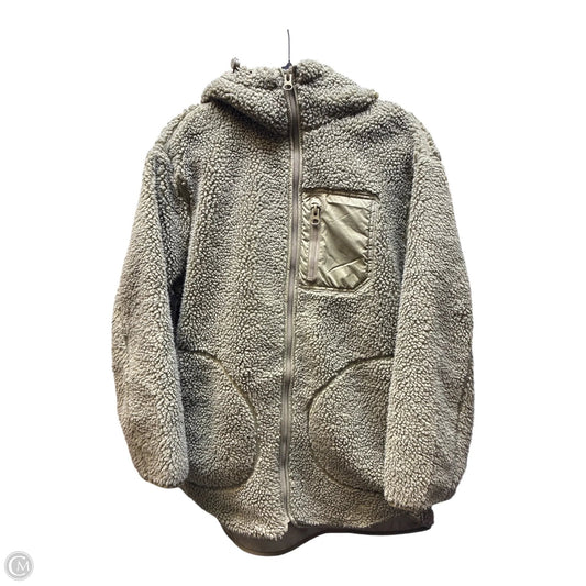 Jacket Faux Fur & Sherpa By H&m In Green, Size: S