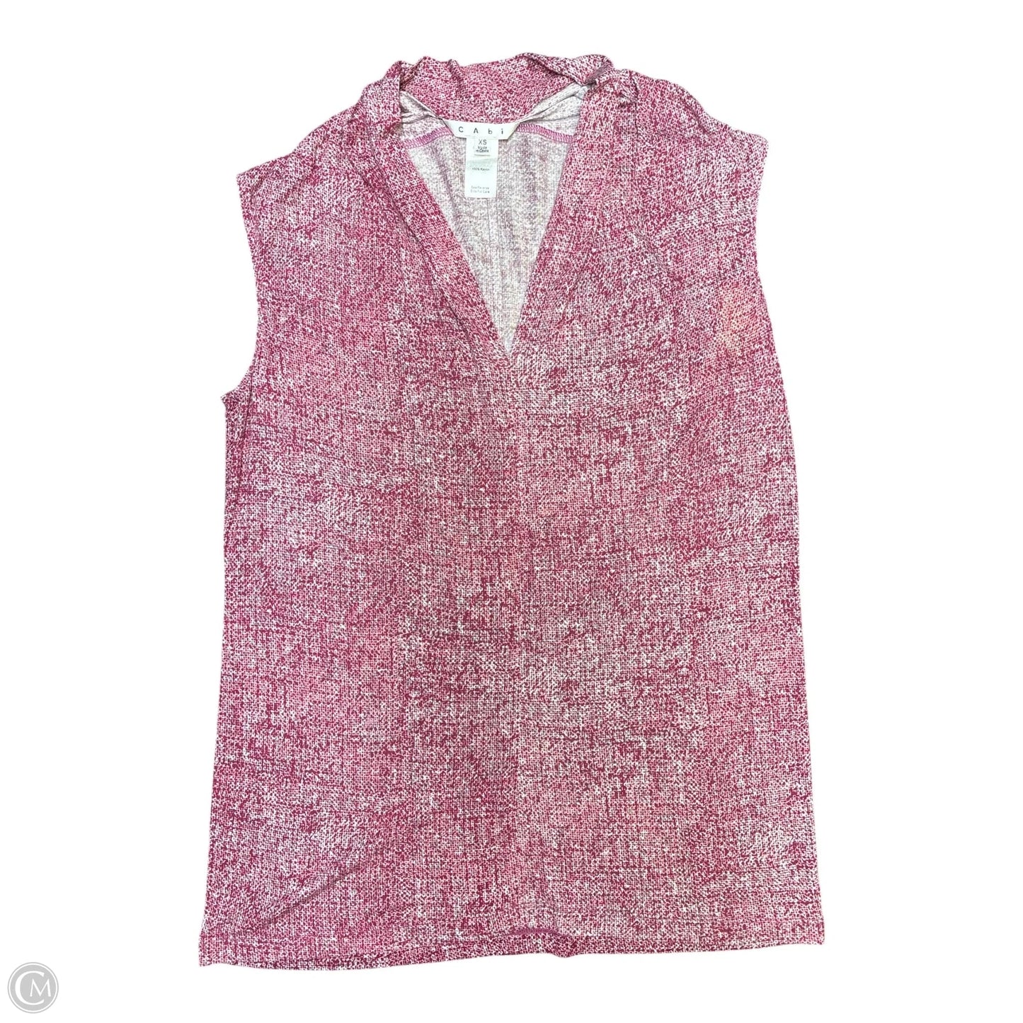 Blouse Sleeveless By Cabi In Red, Size: Xs