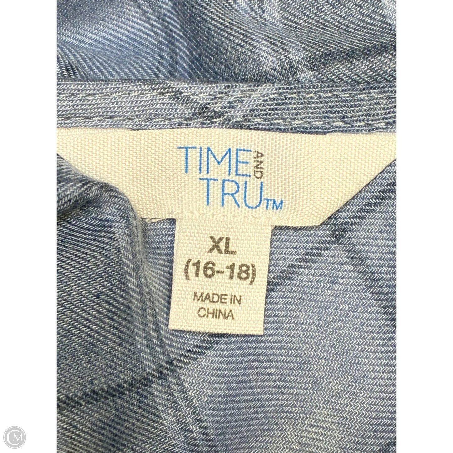 Dress Casual Maxi By Time And Tru In Blue, Size: Xl