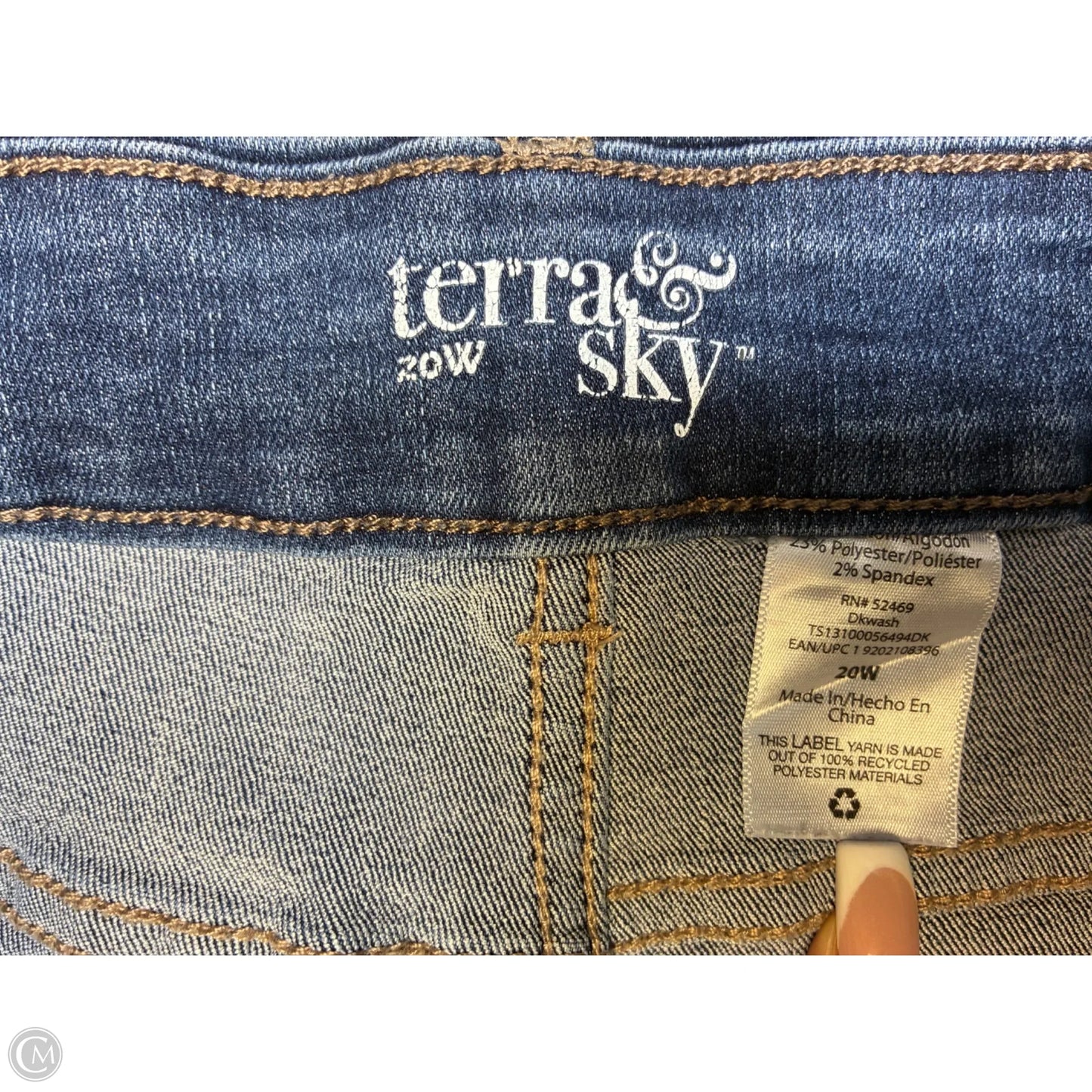 Shorts By Terra & Sky In Blue Denim, Size: 20