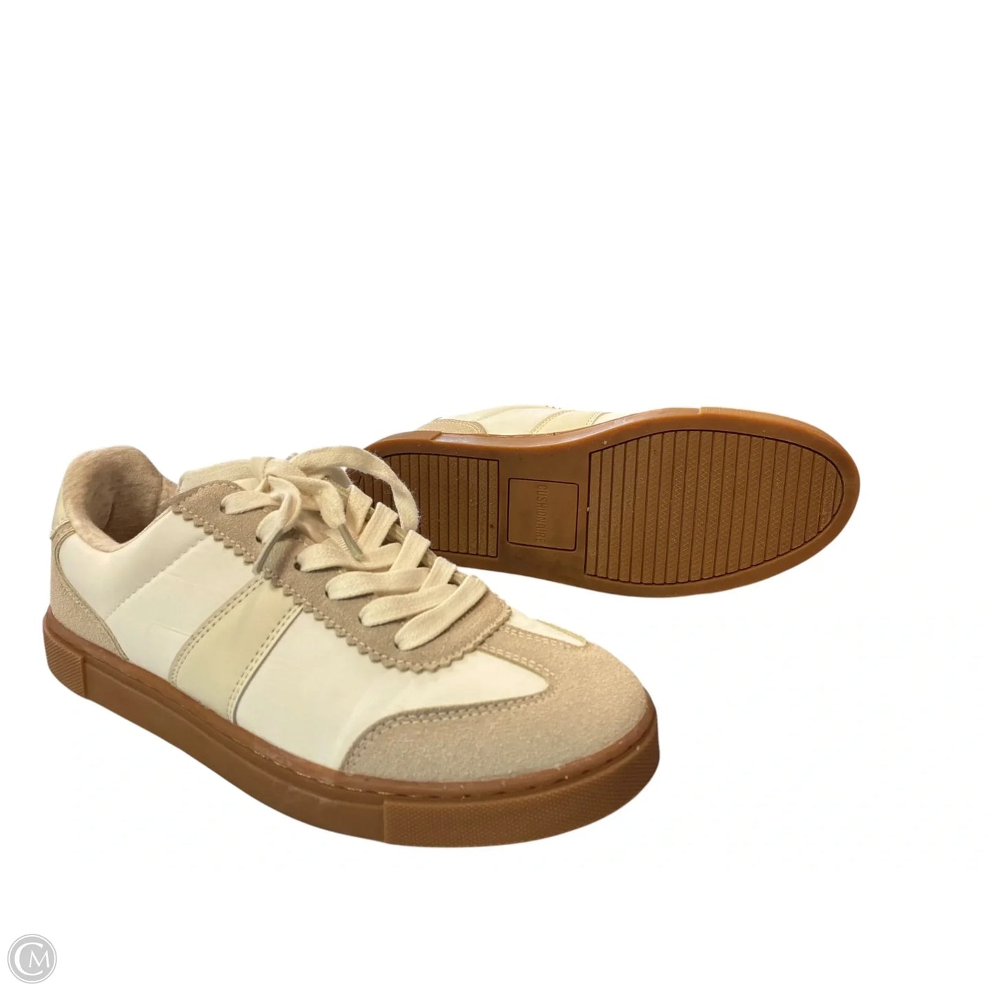 Shoes Sneakers By Cushionaire In Tan & White, Size: 8
