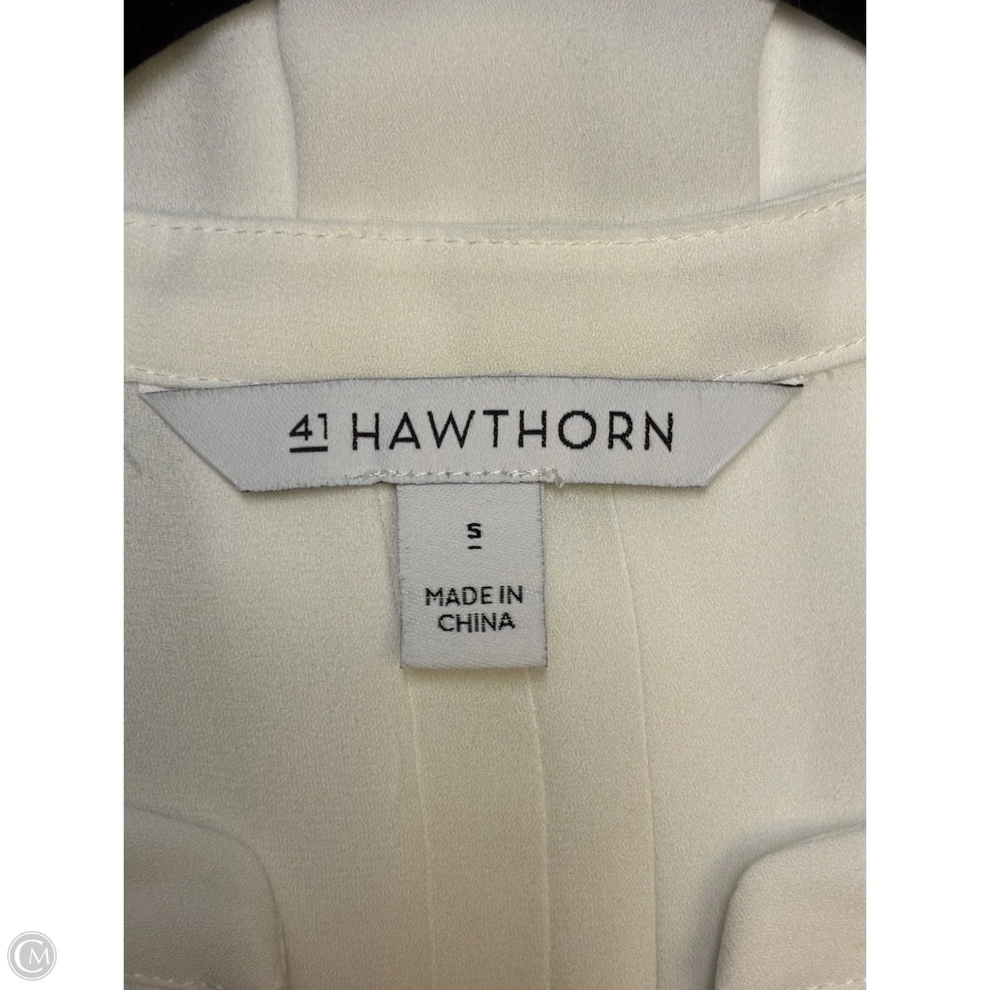 Blouse Short Sleeve By 41 Hawthorn In Cream, Size: S
