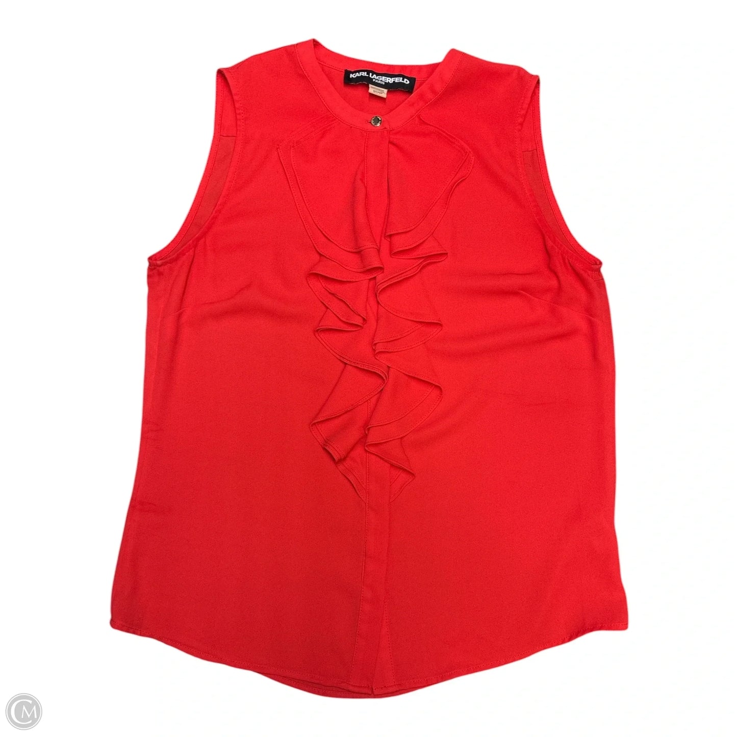 Blouse Designer By Karl Lagerfeld In Red, Size: S