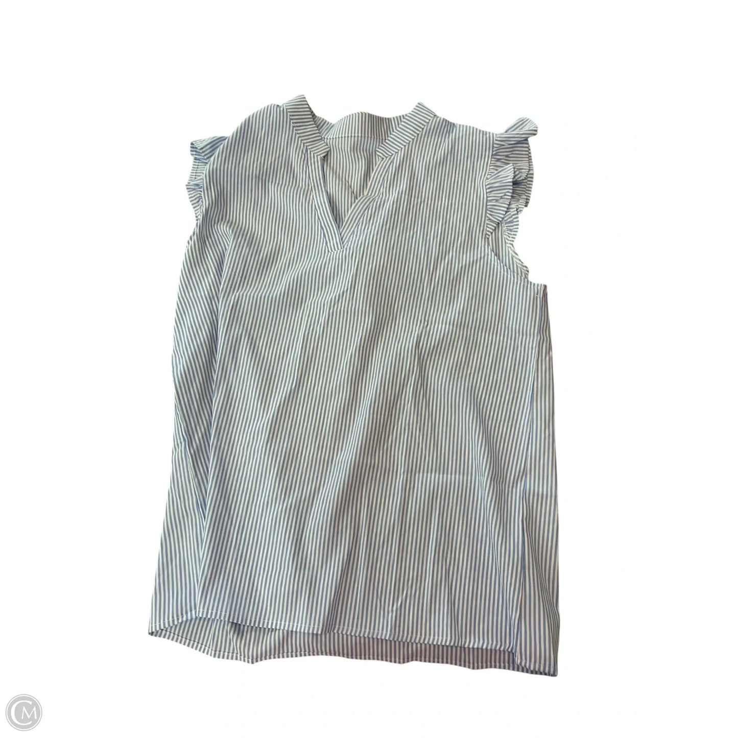 Top Sleeveless By Cmf In Striped Pattern, Size: L