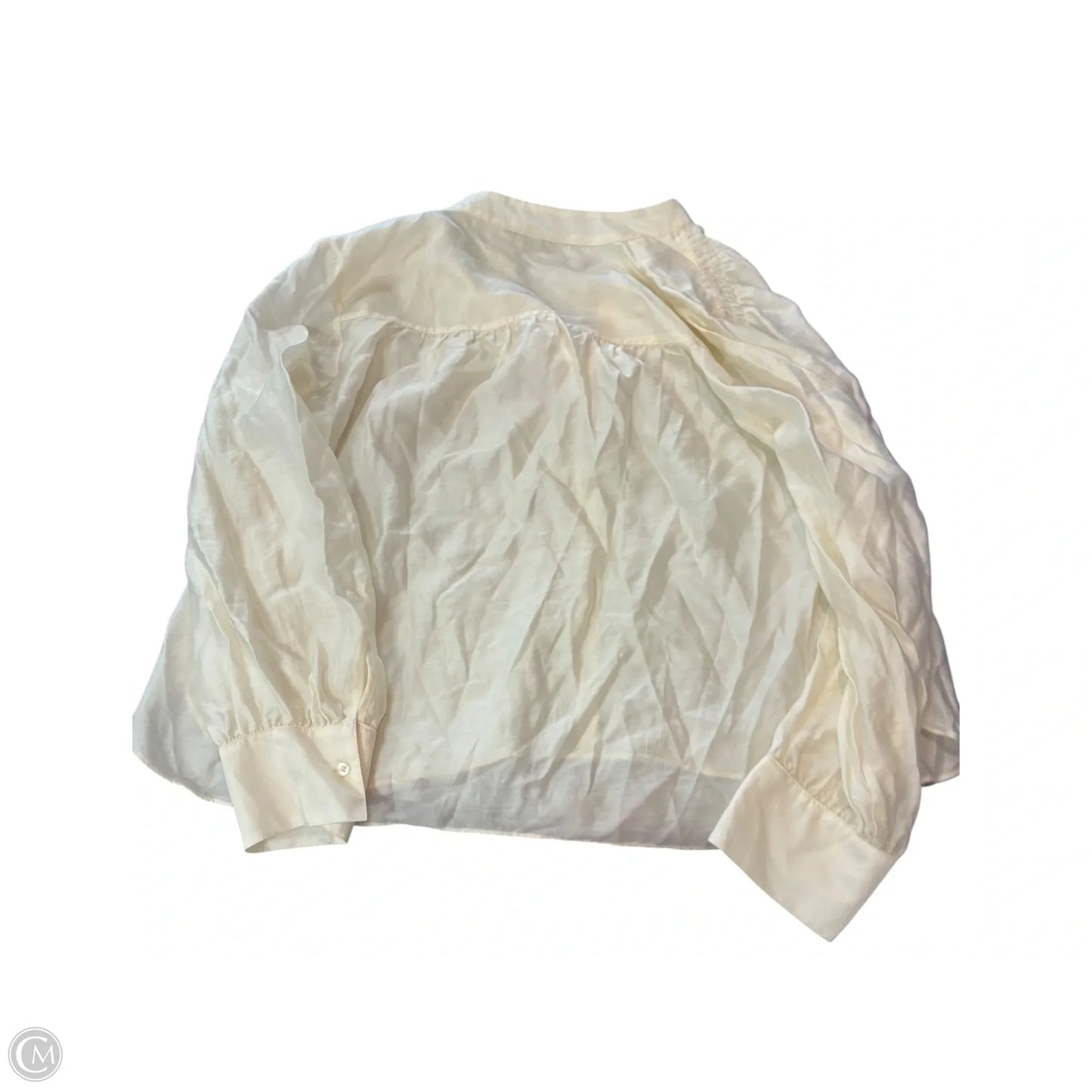 Top Long Sleeve By H&m In Cream, Size: L