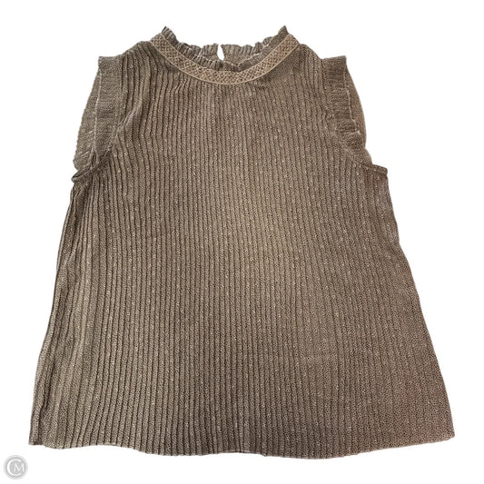 Blouse Sleeveless By Adrianna Papell In Brown, Size: S