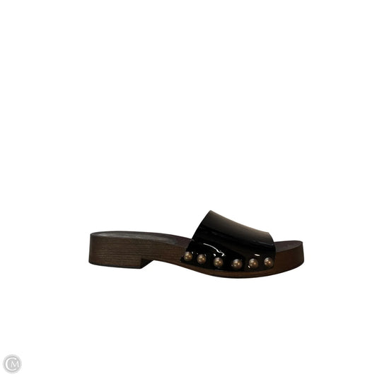 Sandals Heels Block By Steve Madden In Black & Brown, Size: 6.5