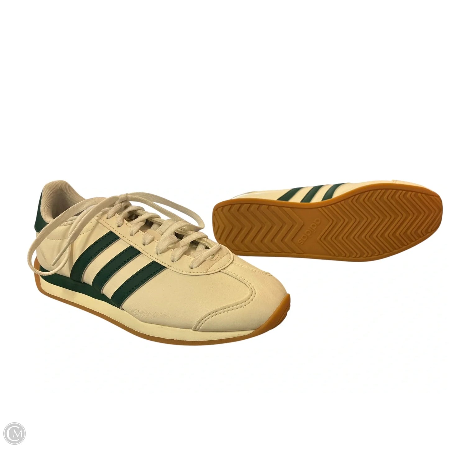 Shoes Sneakers By Adidas In Green & White, Size: 6.5
