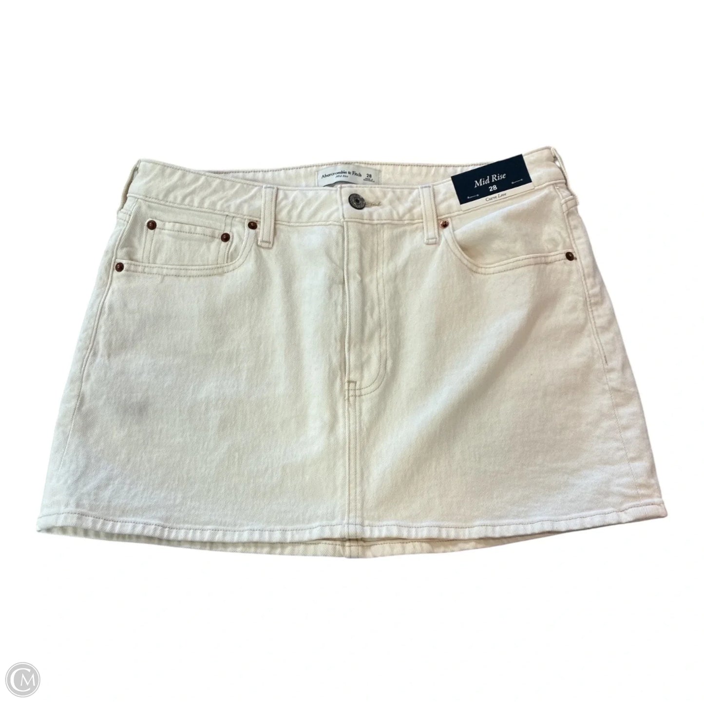 Skirt Mini & Short By Abercrombie And Fitch In Cream, Size: 8