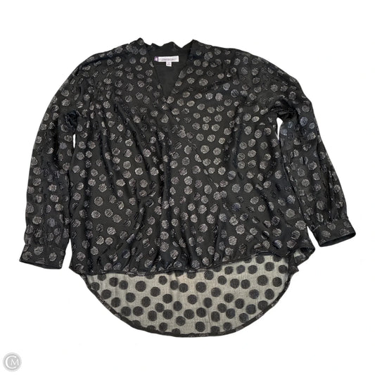 Blouse Long Sleeve By Jennifer Lopez In Black, Size: 1x