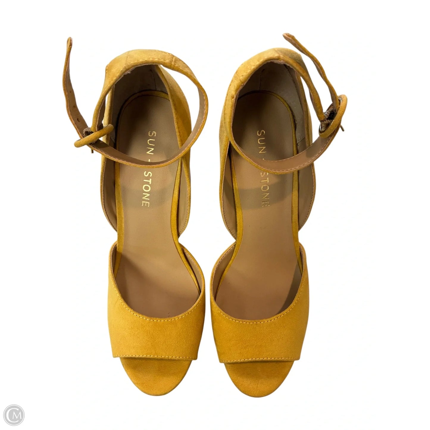 Shoes Heels Block By Cmf In Yellow, Size: 7