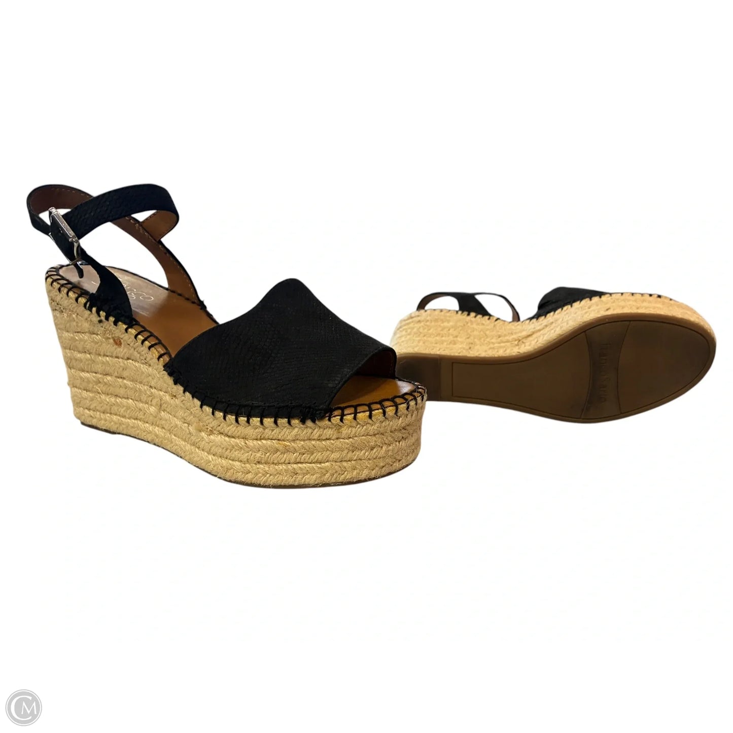 Shoes Heels Wedge By Franco Sarto In Black, Size: 7