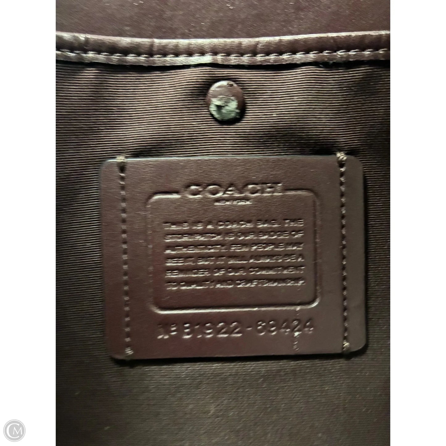Handbag Designer By Coach, Size: Medium