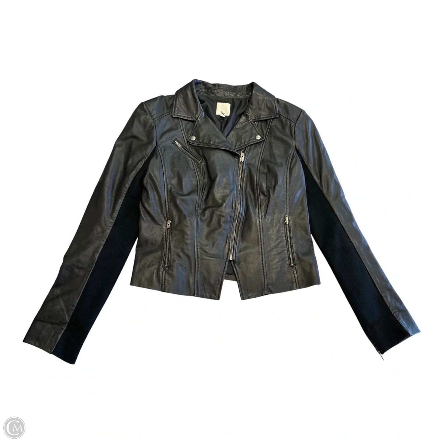 Jacket Moto By Halogen In Black, Size: L