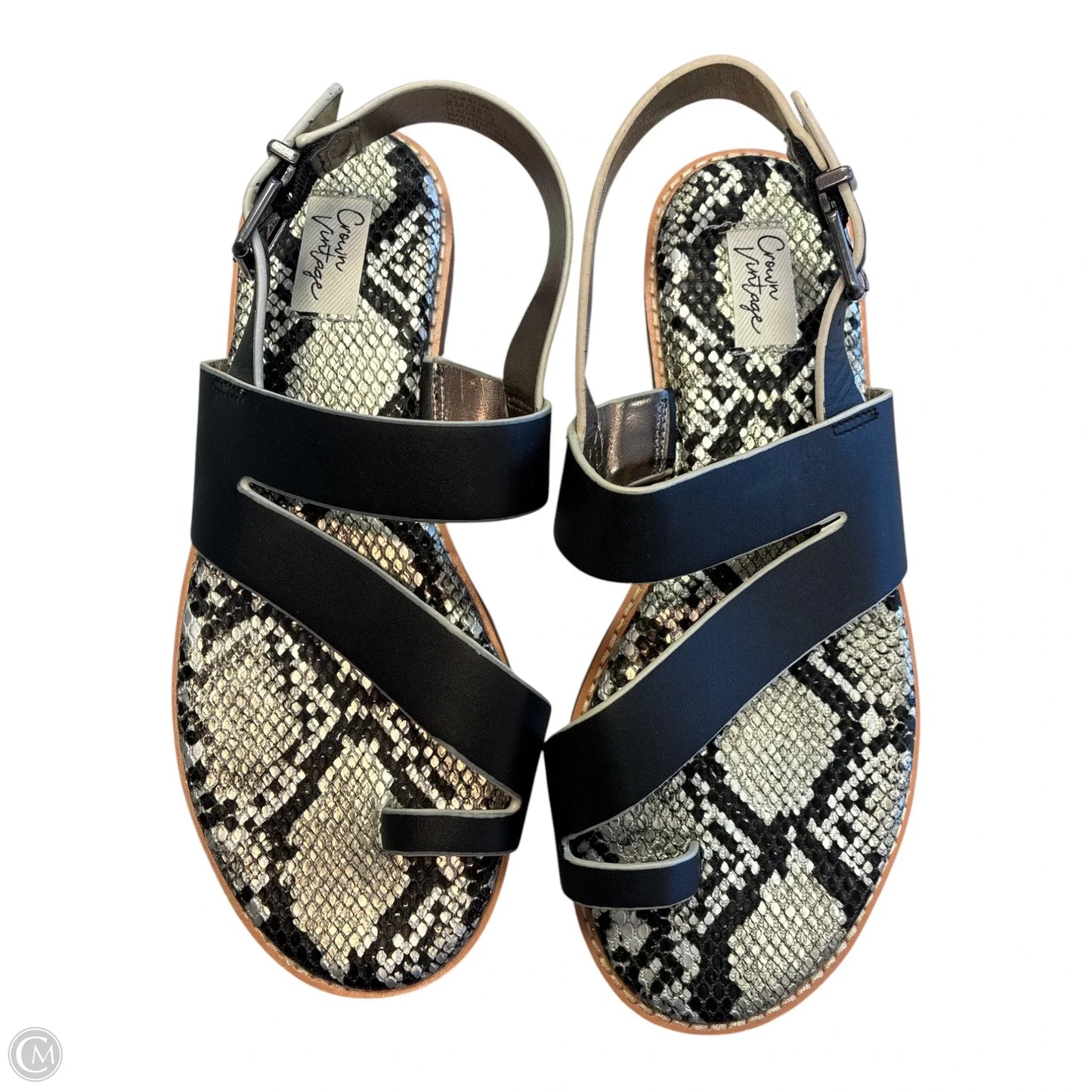 Sandals Flats By Crown Vintage In Animal Print, Size: 8