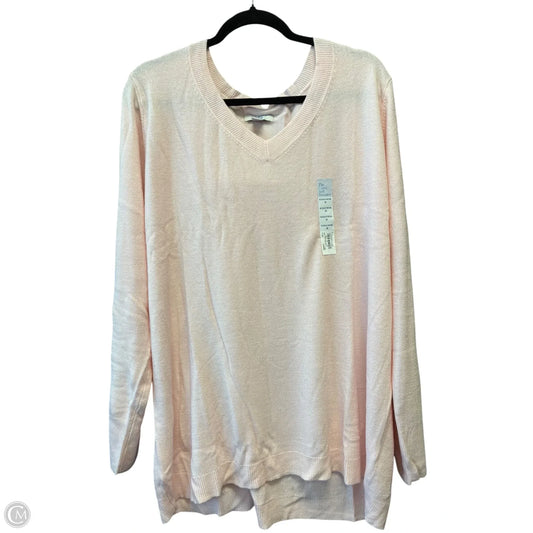 Sweater By Croft And Barrow In Pink, Size: 3x