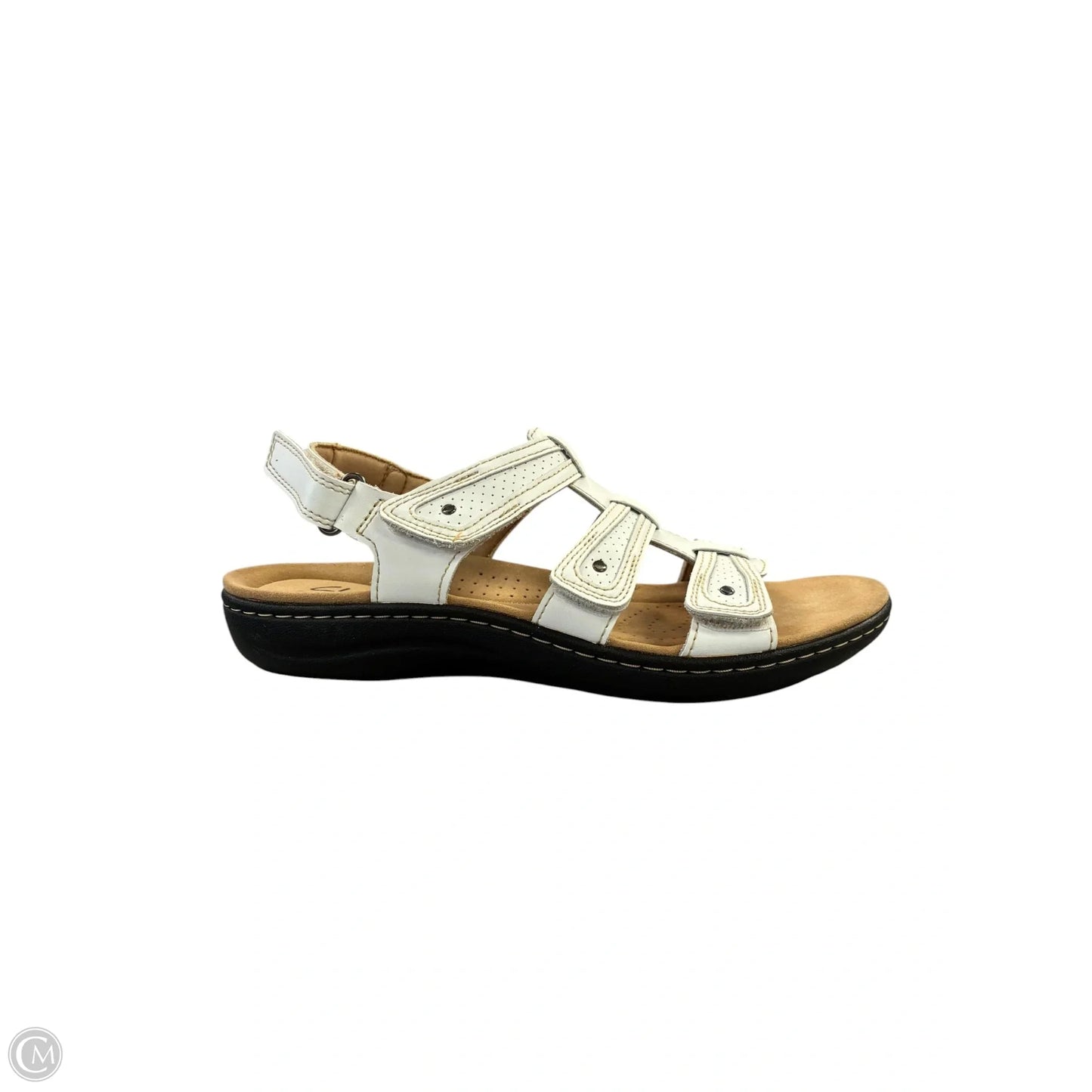 Sandals Flats By Clarks In White, Size: 8.5