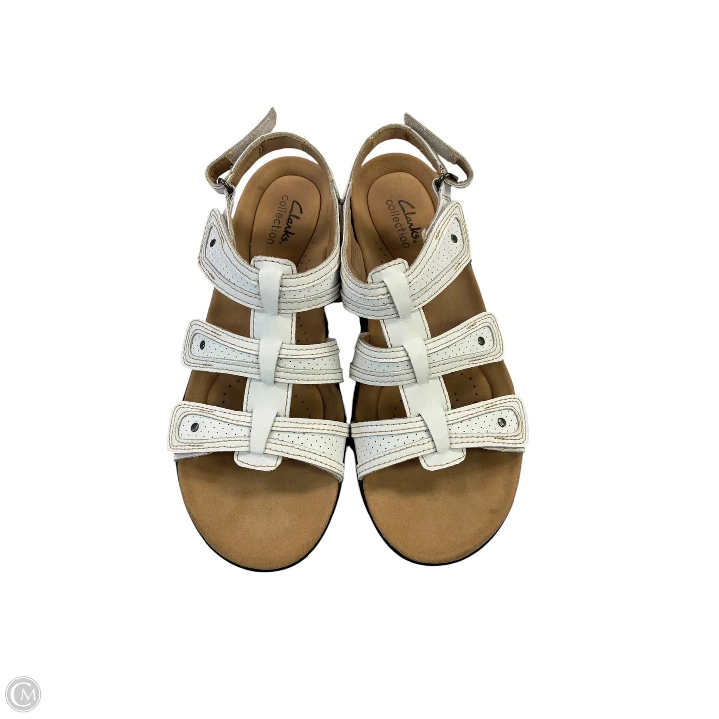 Sandals Flats By Clarks In White, Size: 8.5