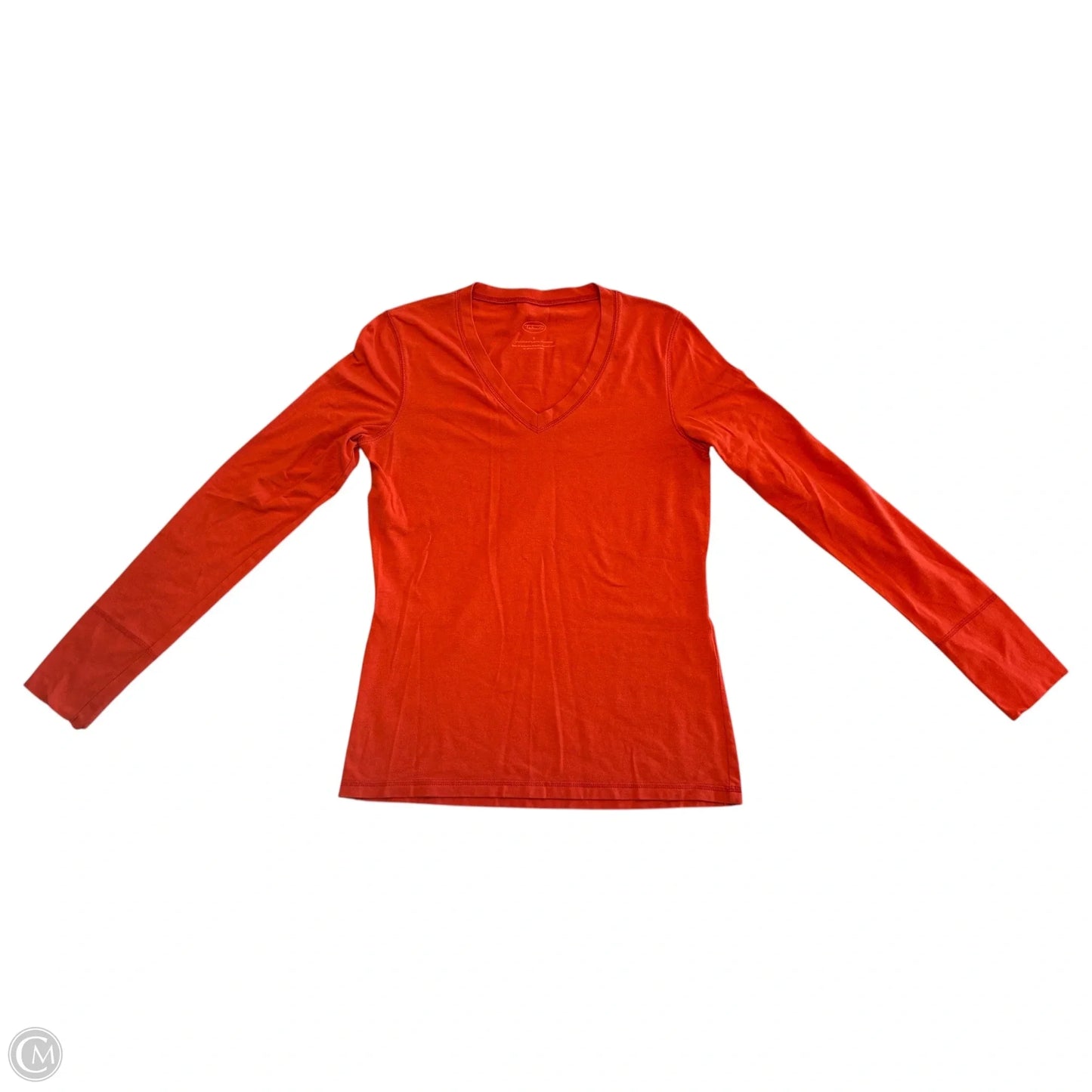 Top Long Sleeve Basic By Talbots In Orange, Size: S