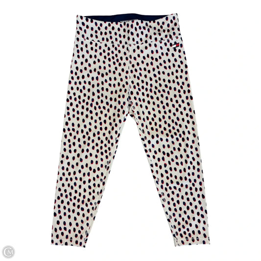 Athletic Leggings By Tommy Hilfiger In Blue & White, Size: M