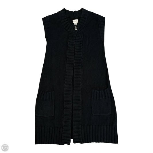 Vest Sweater By Chicos In Black, Size: S