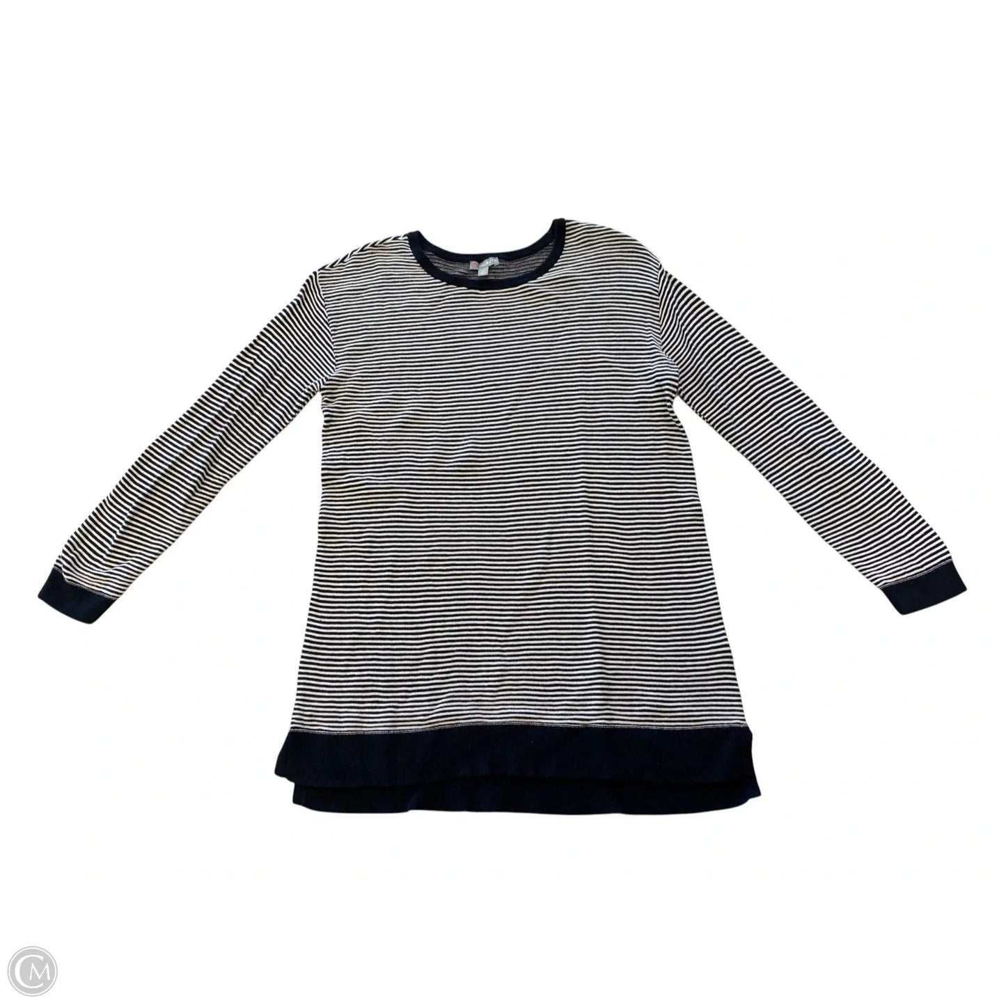 Top Long Sleeve By Talbots In Blue & White, Size: Xs