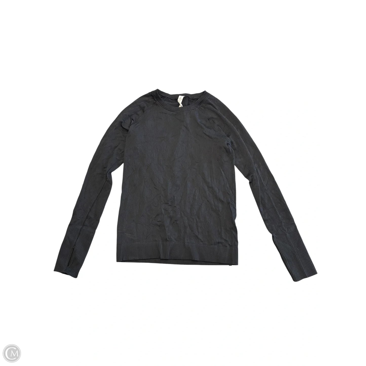 Athletic Top Long Sleeve Crewneck By Lululemon In Black, Size: M