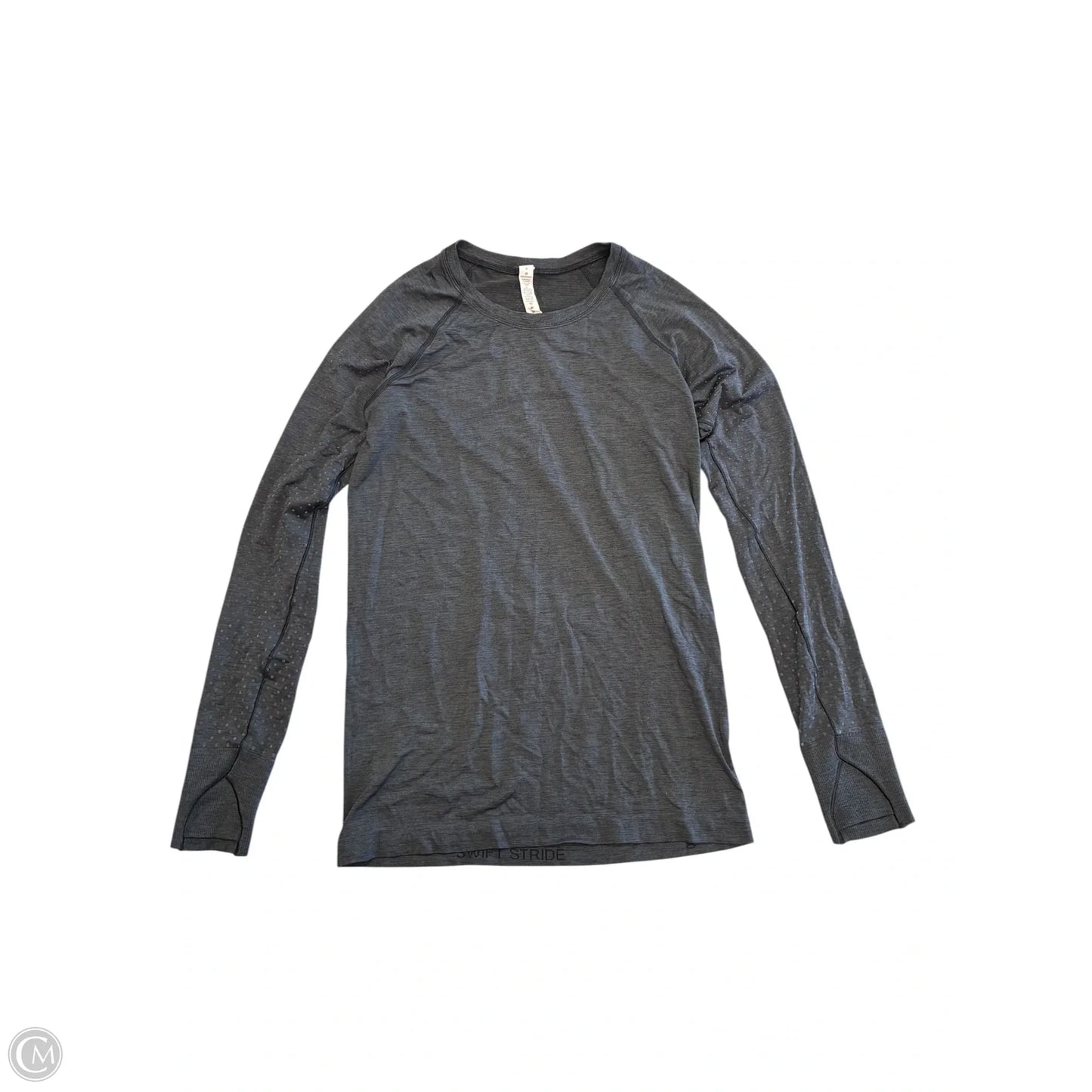 Athletic Top Long Sleeve Crewneck By Lululemon In Grey, Size: M