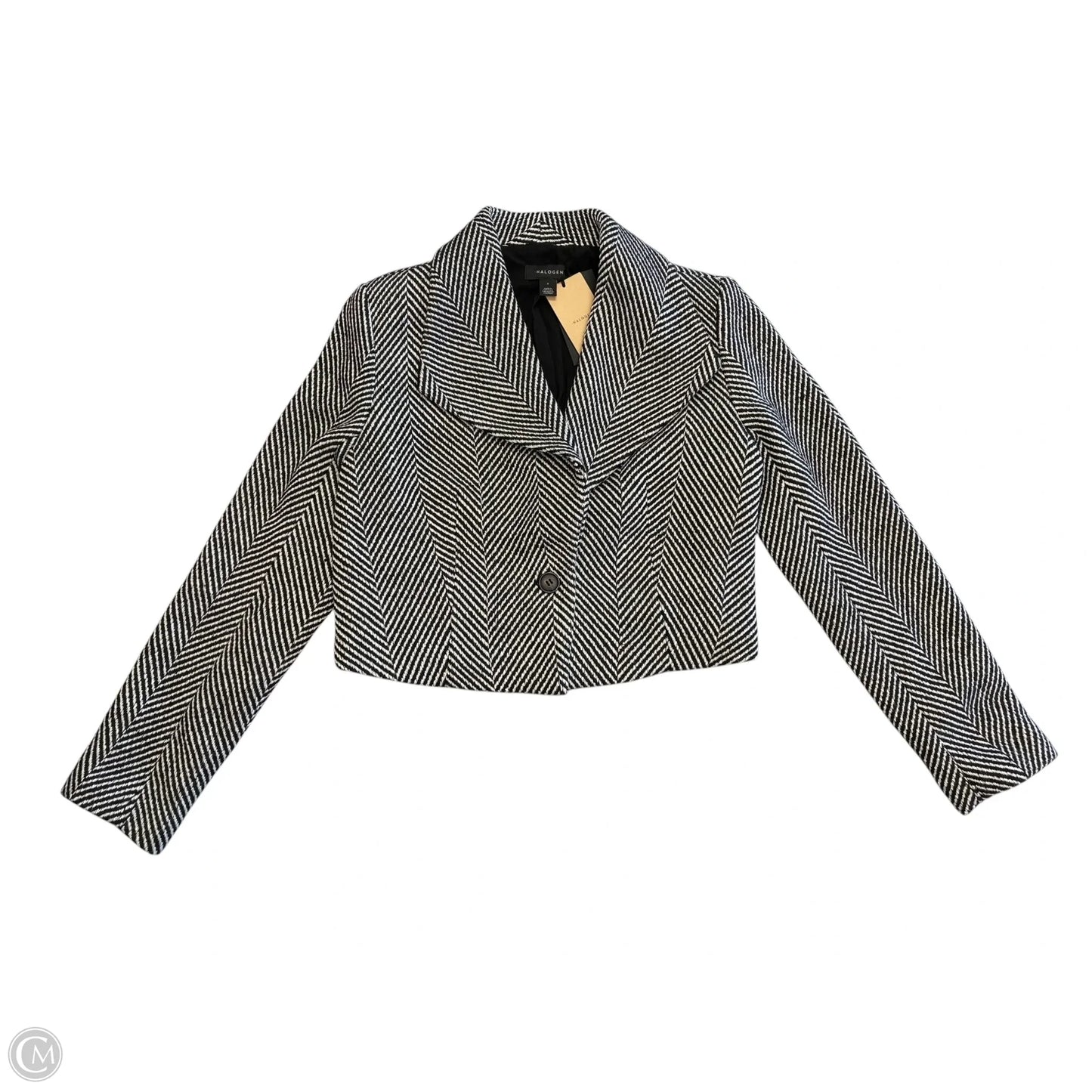 Jacket Other By Halogen In Black & White, Size: S
