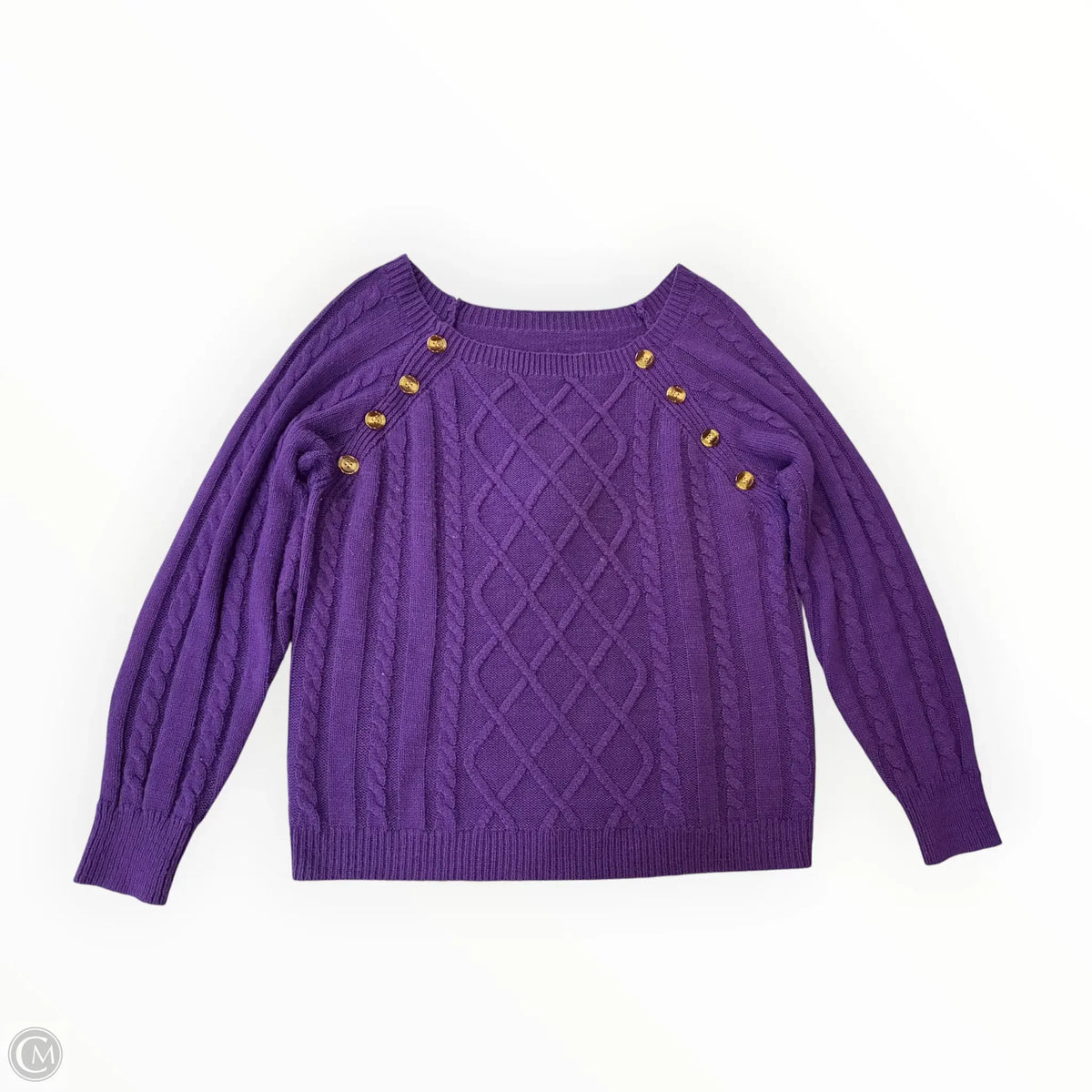 Sweater By Cmf In Purple, Size: Xl