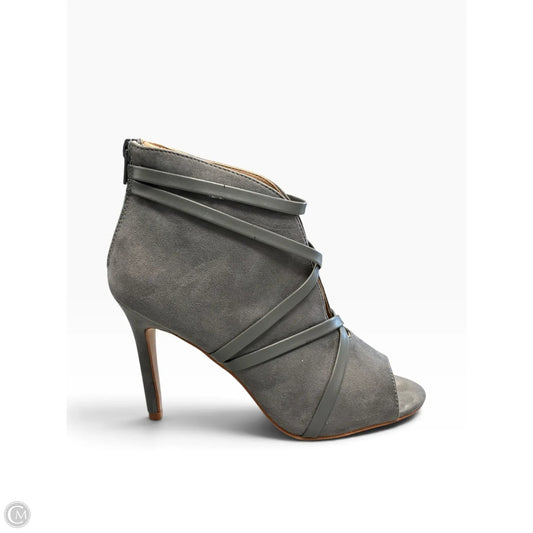 Boots Ankle Heels By Cmf In Grey, Size: 8