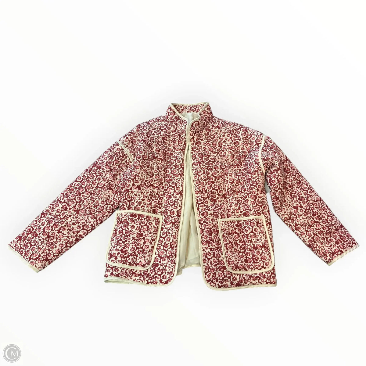 Jacket Other By Cmf In Cream & Red, Size: S
