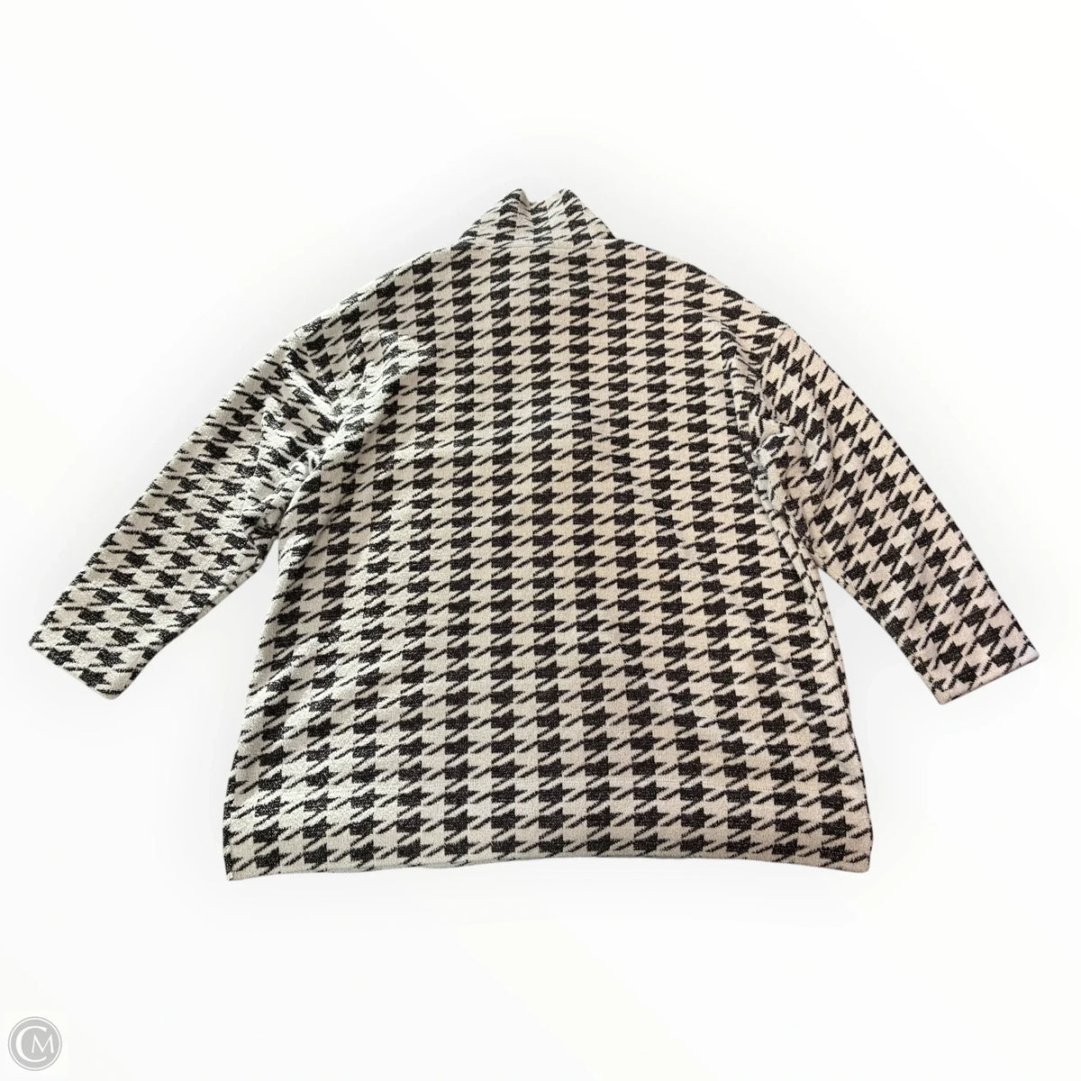 Sweater By Chicos In Black & White, Size: L