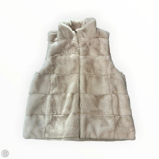 Vest Faux Fur & Sherpa By Carmen By Carmen Marc Valvo In Cream, Size: L