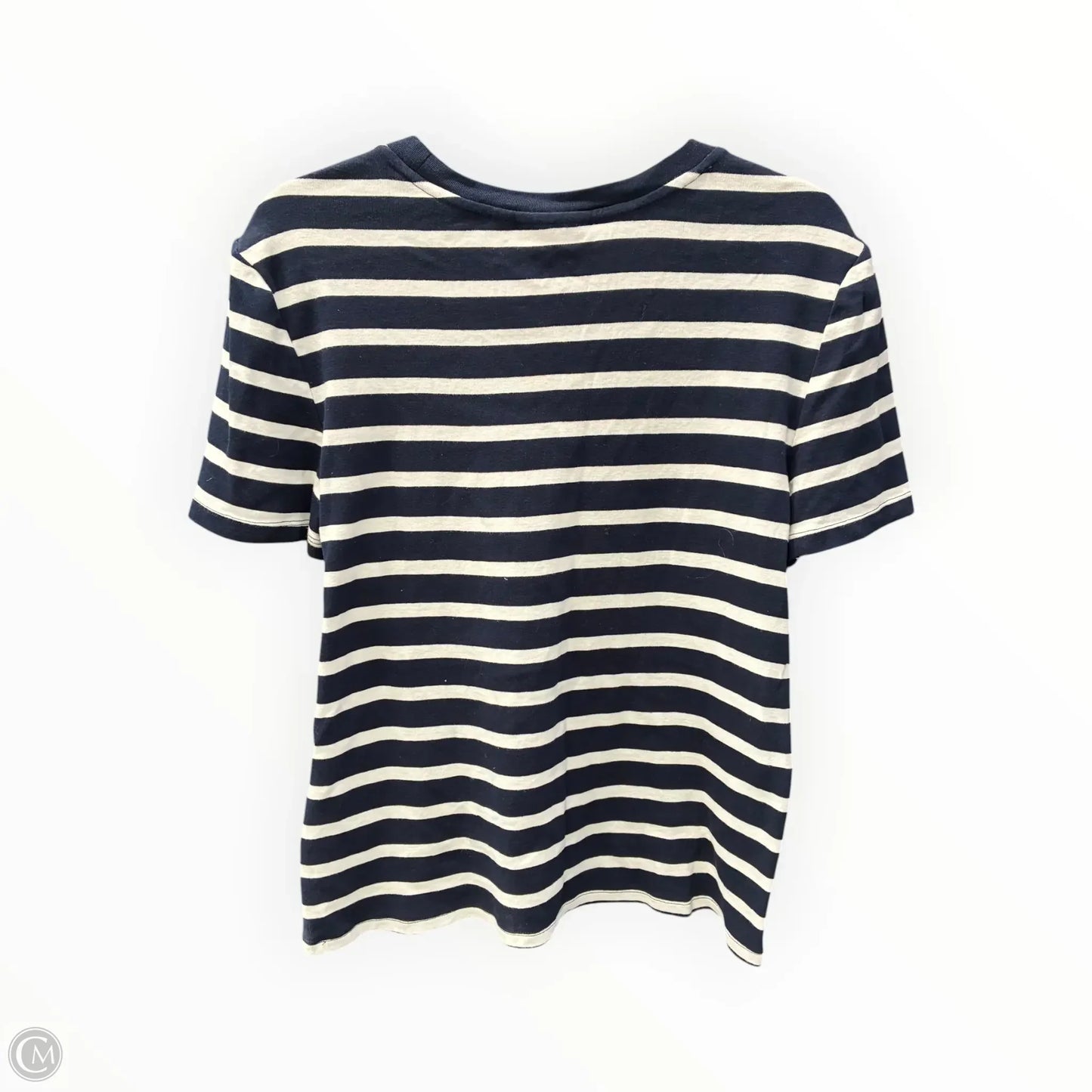 Top Short Sleeve By Rafaella In Striped Pattern, Size: L