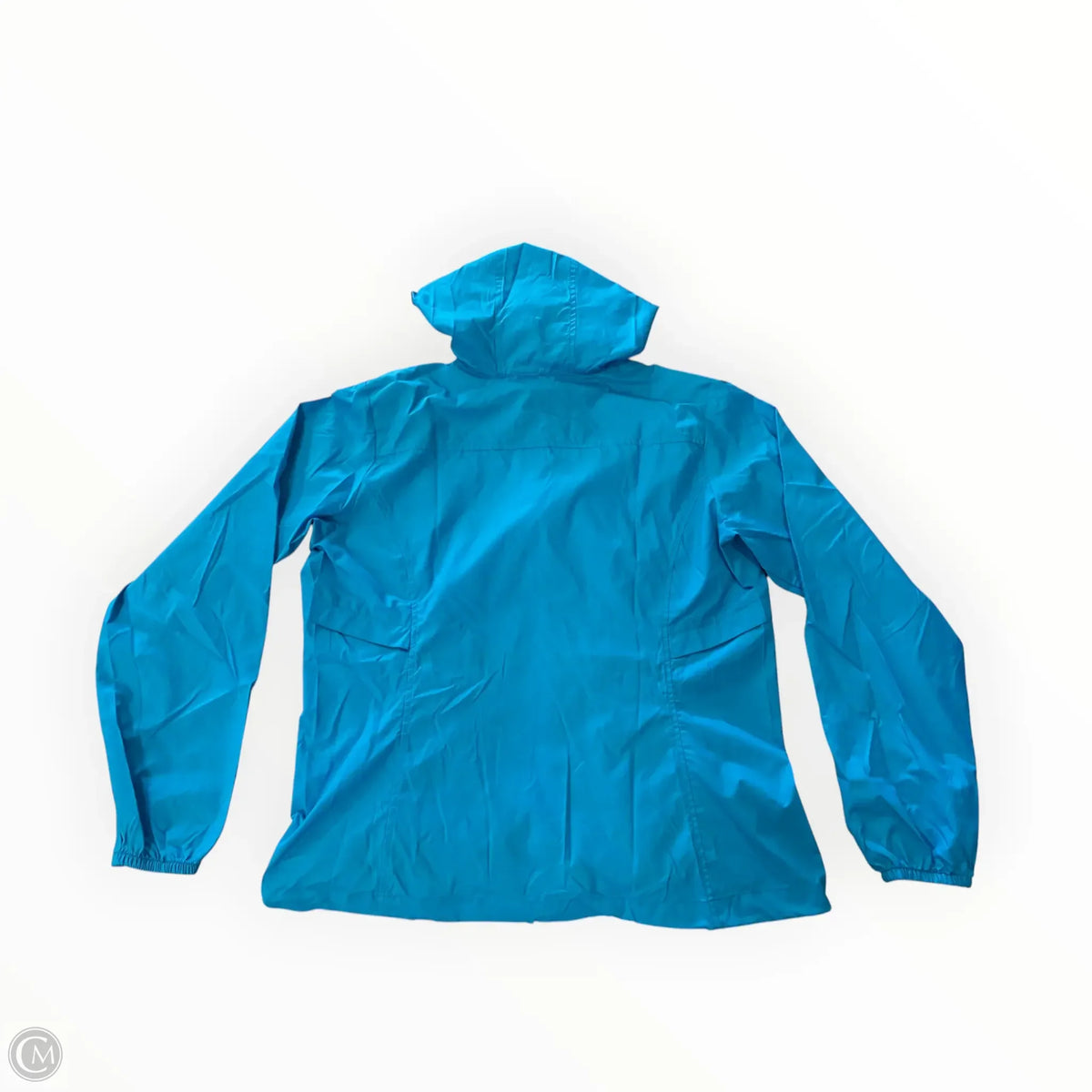 Coat Raincoat By Eddie Bauer In Blue, Size: L