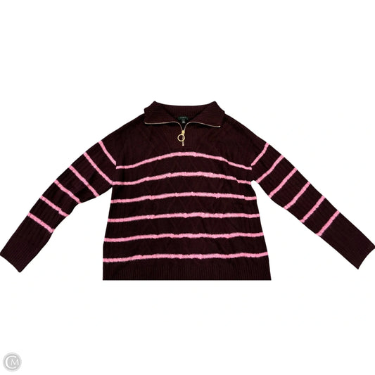 Sweater By Talbots In Pink & Purple, Size: M